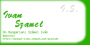 ivan szamel business card